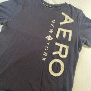 Aeropostale short-sleeve, Navy T-shirt with "AERO NEW YORK 87. Size Small
